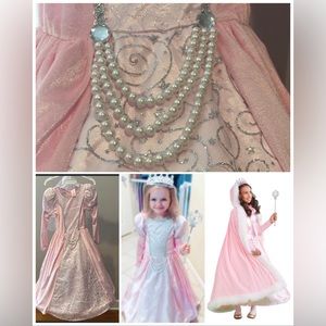 Girls 3-4T Pink Princess Gown Costume AND separate Hooded Cape